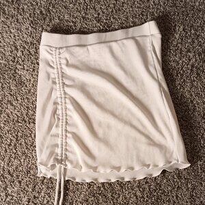 White swim cover-up skirt